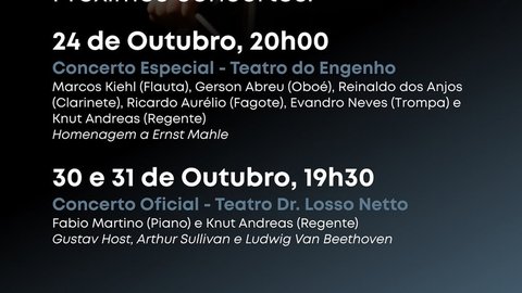 Concerto Oficial da Temporada 2026