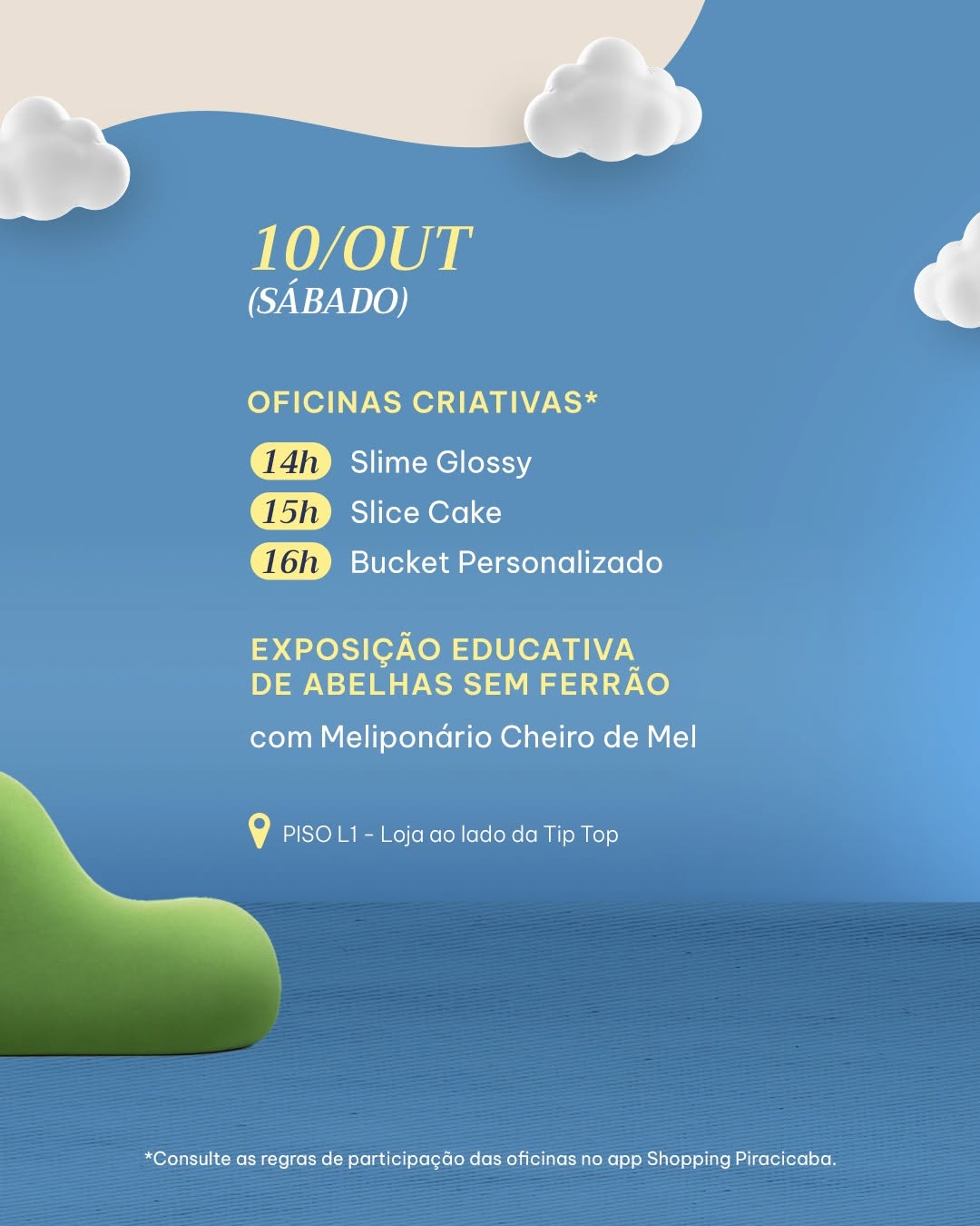 Programação de Dia das Crianças - 10/OUT (Sábado)
