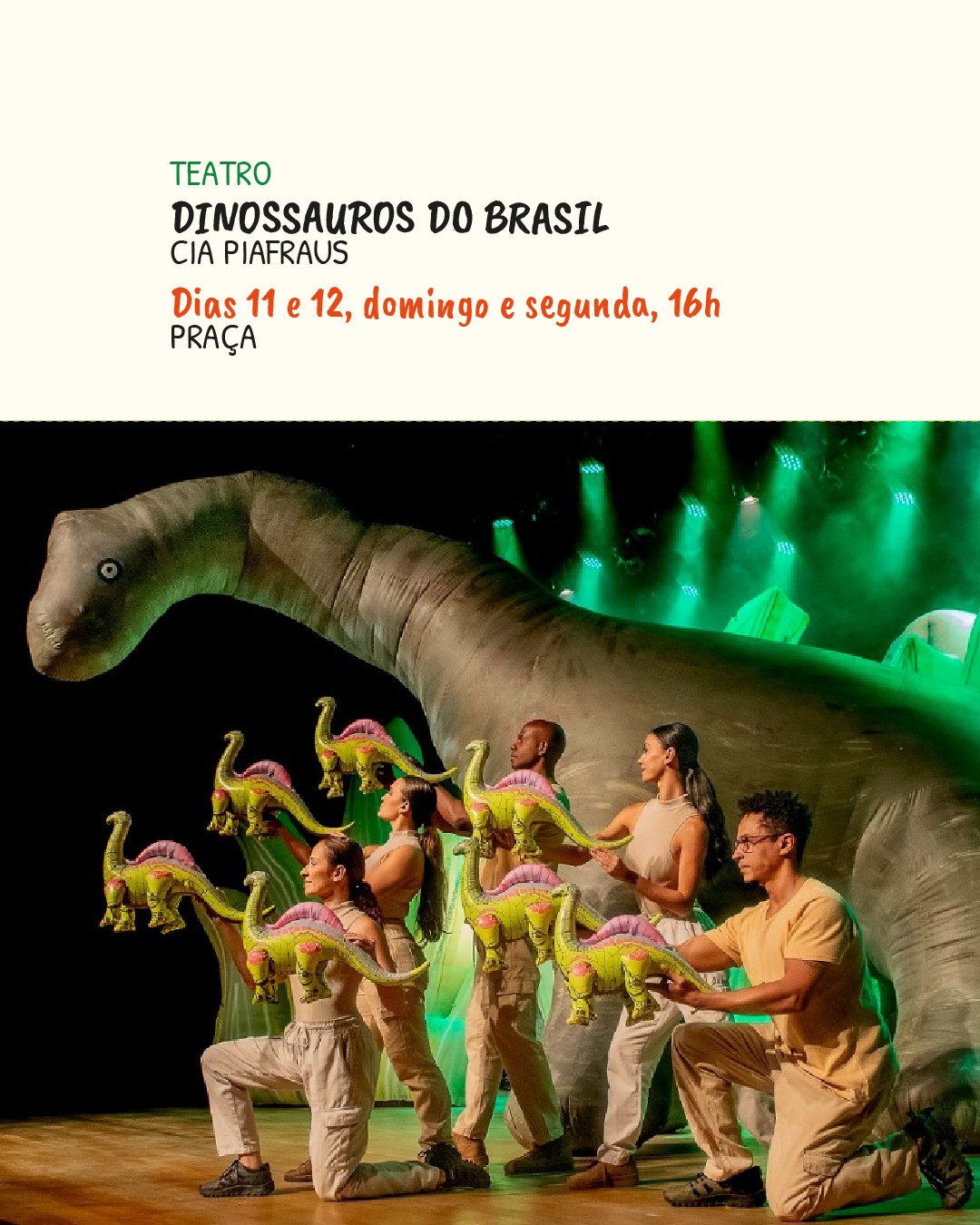 Teatro Dinossauros do Brasil com Cia Piafraus