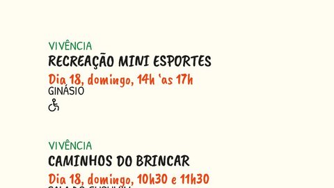 Vivência Recreação Mini Esportes