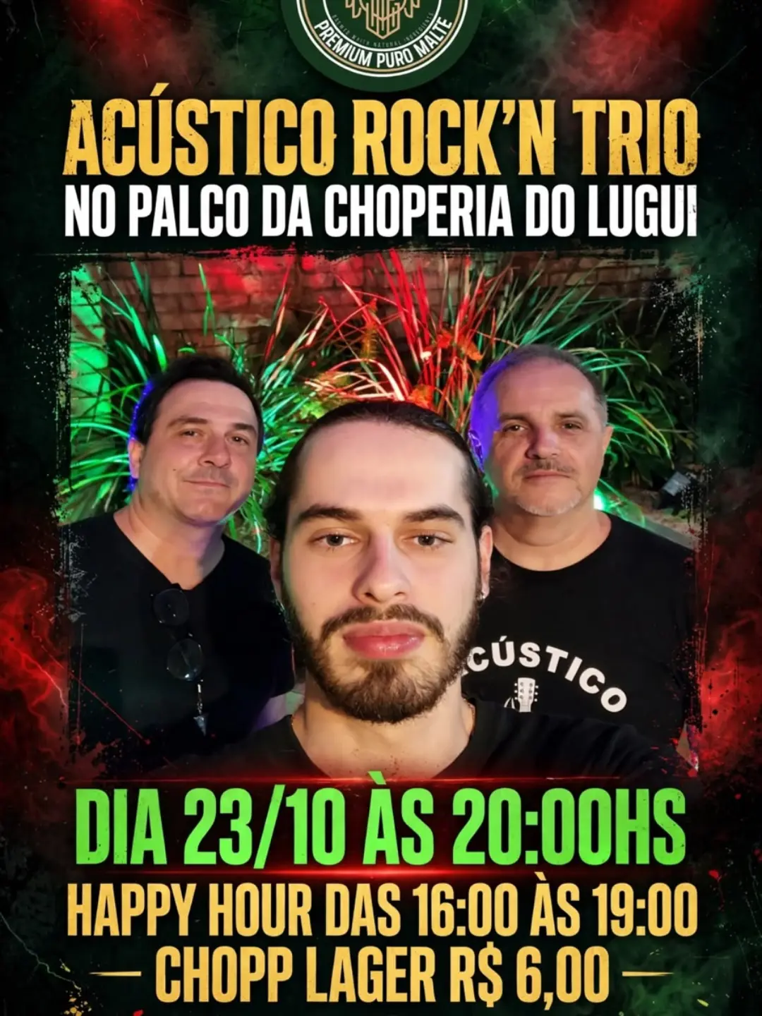 Acústico Rock'n Trio na Choperia do Lugui